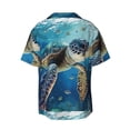thumbnail image 2 of Fotbe Watercolor Turtle print Short Sleeve Button Down Shirts for Men Casual Summer Beach Wrinkle Free Shirt-Medium, 2 of 7