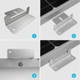 thumbnail image 4 of Whataatahia larmodul 4 piezas de soporte en Z para montaje de paneles solares, soporte en Z para montaje en techo con tuercas y tornillos para autocaravanas, barcos, techos, paredes y otras, 4 of 7