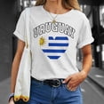 thumbnail image 4 of Retro Uruguay Flag Athletic Sport Heart TShirt, 4 of 6