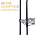 thumbnail image 6 of Simple Deluxe Heavy Duty 6-Shelf Shelving with Wheels, Wire Shelving with Hanging Hooks, Adjustable Storage Units, 17.32" D x 11.42" W x 64.96" H, 6 Tier, Black, 6 of 7