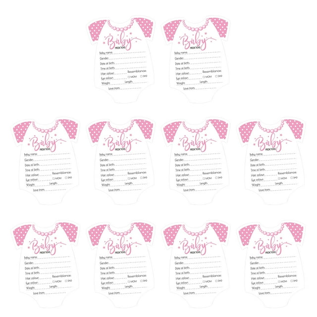 10 Pcs Cartes de Prédictions de Bébé Dessin Animé Cartes de Jeu de Révélation de Sexe pour Shower de Bébé