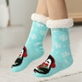 thumbnail image 5 of CYSFASHION Fuzzy Socks for Women Compression Cozy Winter Fashion Sleeping Trendy Fall Fashion Warmer Christmas Gifts Ankle Socks Sky Blue, 5 of 8