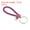 Purple Rose Red, variant on Braided Leather Keychain with Stainless Steel Key Ring Sleeve, PU Woven Wristlet Lanyard, Black Silver 2 Pack