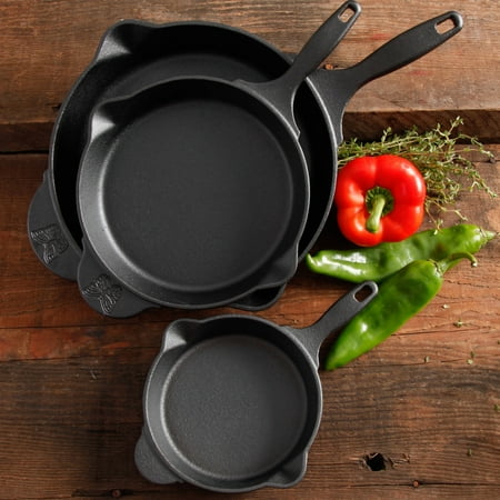 10 Piece Iron Set - The Pioneer Woman Timeless Cast Iron 3-Piece Set, 6