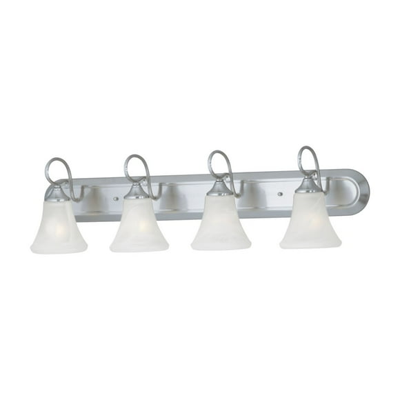 Thomas Lighting Elipse Wall Sconce Brushed Nickel Indoor Metal Swirl Alabaster Glass