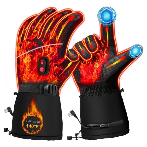 Quaqdae Electric Heated Gloves Hand Warmers Winter Touchscreen Battery Powered Waterproof for Outdoor Working