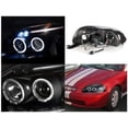 thumbnail image 2 of Halo Projector Headlight In Black Housing Clear Lens Made For And Compatible With 1996 - 1998 Honda Civic 96 97 98, 2 of 7