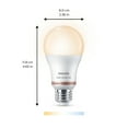 thumbnail image 3 of Philips Smart LED 60-Watt A19 General Purpose Light Bulb, Frosted, Tunable White, Dimmable, E26 Medium Base (4-Pack), 3 of 5