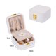 thumbnail image 2 of Joyero de viaje Sincero blanco pequeño para mujeres y niñas CAJA de almacenamiento de joyas de cuero sintético con Espejo para anillos pulseras pendientes collares regalo, 2 of 5