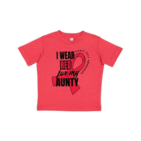 

Inktastic Sickle Cell Awareness I Wear Red For My Aunty Gift Toddler Boy or Toddler Girl T-Shirt