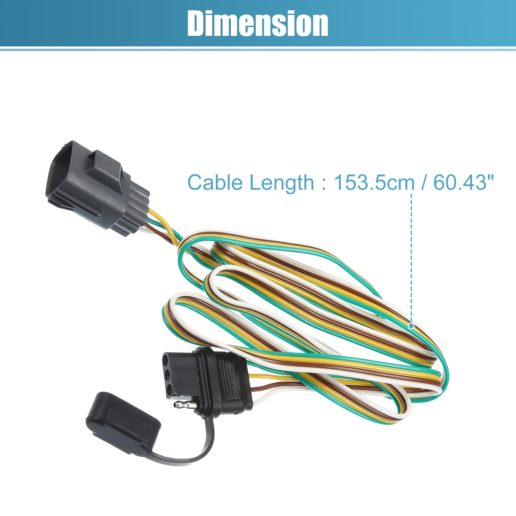 Unique Bargains 4 Pin 4 Way Trailer Wiring Harness Kit for Chevrolet and for GMC Vehicles