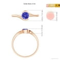 thumbnail image 5 of ANGARA Natural Semi Bezel-Set Solitaire Round Tanzanite Bypass Ring in 14K Rose Gold for Women (Size-5mm) | December Birthstone, Birthday, Anniversary, Jewelry Gift for Women | Natural Tanzanite Ring, 5 of 9