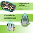 thumbnail image 6 of Garden Tool Bag,Pioneer Flower Floral Print Pattern Garden Tool Organizer,Garden Gifts,Waterproof Multi-Pocket Garden Tool Storage 11.8x5.5x11.4 Inch(Tools NOT Included), 6 of 6