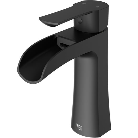 VIGO Paloma Single Handle Single-Hole Bathroom Faucet in Matte Black
