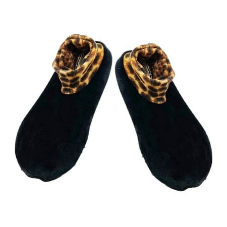 

ADVEN 1 Pair Women Winter Non-Slip Thermal Socks Fleece Lined Fuzzy Slippers Socks Home Indoor Leopard Print Soft Thick Socks