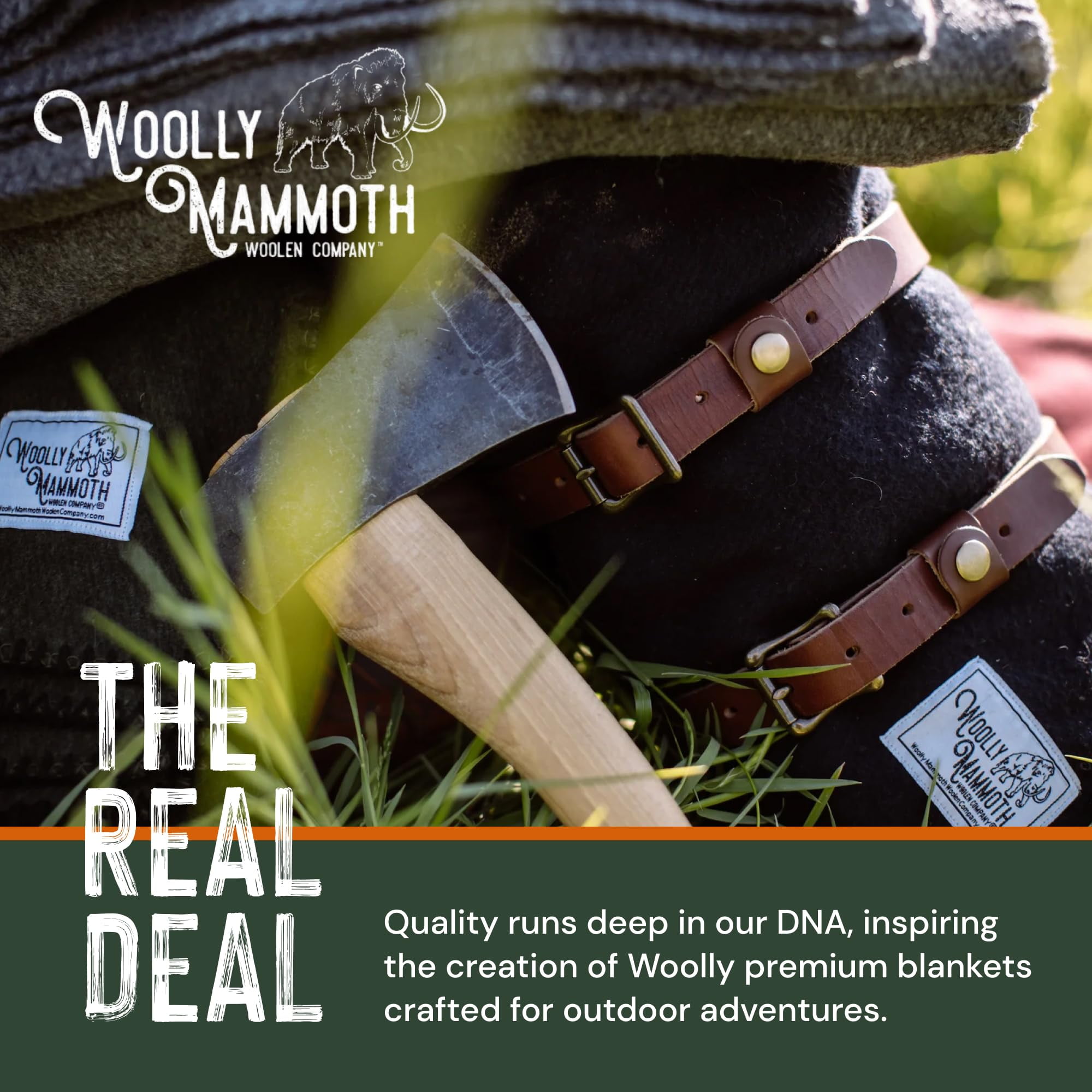 Woolly Mammoth Woolen Company, Rustic, Navy Blue, Merino Wool, Throw Blanket, Adult, 4 lbs 66" x 90"