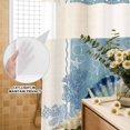 thumbnail image 3 of No Hook Shower Curtain, Blue Coastal Starfish Shower Curtains for Bathroom with See Through Top Window, Vintage Beige Nautical Coral Summer Waterproof & Washable Bath Curtain Narrow 54"x78", 3 of 9