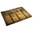 thumbnail image 2 of MKHERT Old Wooden Chest Trunk in Golden Color and Rusty Doormat Rug Home Decor Floor Mat Bath Mat 30x18 inch, 2 of 3
