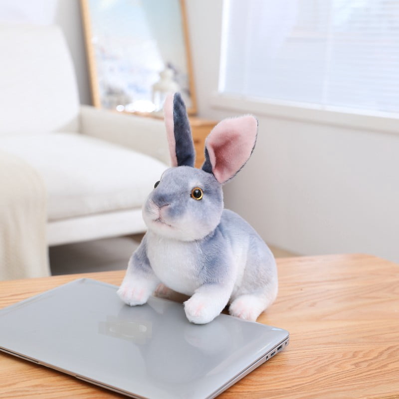4 Pcs Bunny Stuffed Animal Plush for Easter Basket Stuffed Festival Party Favors Cute Soft Animal Plush Toys Stuffed Animals Rabbit Bulk  (White, Brown, Black, Gray)