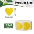 thumbnail image 2 of Uxcell Heart Stickers Roll, Stickers for Small Business Paper Self-Adhesive Gift Labels for Gift Wrapping Party Favor Tags Yellow, 2 of 5