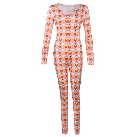 

Hirigin Womens One Piece Sleepwear Cartoons Print Pajamas Jumpsuit Rompers