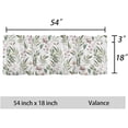 thumbnail image 2 of Sage Green Eucalyptus Leaves Floral Spring Curtain Valances for Windows Summer Wildflower Leaf Kitchen Window Curtains 54x18 Inch Short Rod Pocket Valance 1 Panel for Living Room Bathroom Decor, 2 of 6
