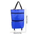 thumbnail image 3 of OUSITAID Home Essentials Portable Shopping Wheel Bag Tug Bag Telescopic Roller Bag Supermarket Shopping Bag Shopping Cart Foldable Backpack Home Organizer Container on Clearance, 3 of 5