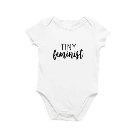

Printique Onesie Organic Baby One Piece Short Sleeve Cute Feminism Bodysuit 0-12 Months - Tiny Feminist (0-3 Months)