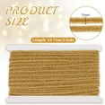 thumbnail image 2 of 15 Yards Gold Gimp Braid Trim 5/8 inch Polyester Ribbon Woven Fabric Trim Lace Trim Decorative Gimp Trim Embellishment for Sewing Curtains Costume Accessories Lampshade Home Decor, 2 of 6