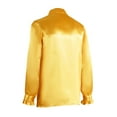 thumbnail image 3 of OHMZYZO Men's Retro Gothic Button Down Shirts Lapel Pleated Long Sleeve Tops Party Fashion Clothes Gold S, 3 of 6