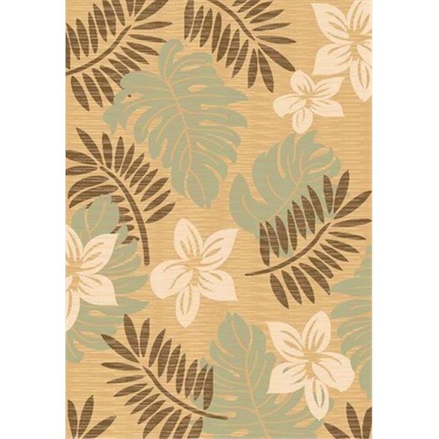 Rugs America 24730 5 ft. 3 in. x 7 ft. 10 in. Tropics Marigold Rectangular Area Rug