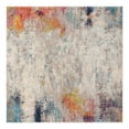 thumbnail image 3 of Unique Loom Chromatic Collection Area Rug - Tybee (5' Square Beige/Blue), 3 of 7