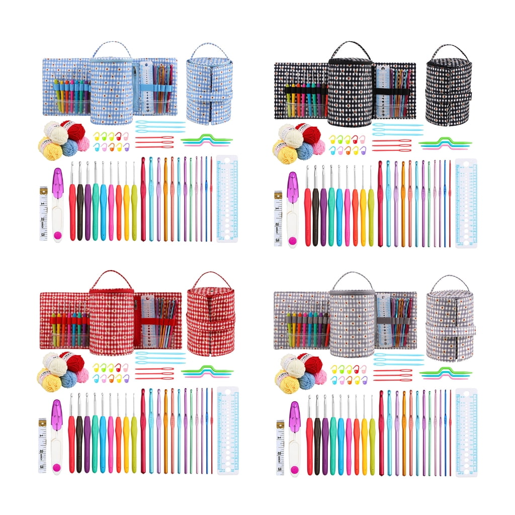 Crochet Hooks Knitting Set Practical Crochet Hooks Set Ergonomic Handle Crochet Tools for Arthritic-Hand