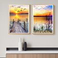 thumbnail image 4 of Pintura de diamantes 5D DIY, paisaje costero, puesta de sol, imagen de diamantes de imitación completa, Cuadrado/redondo, bordado de diamantes, decoración de mosaico, regalo, 4 of 4