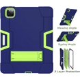 thumbnail image 3 of Case for iPad Pro 11 2020, Slim Duty Drop Proof Shockproof Protective Impact Resistant Armor Cover with Kickstand and Pencil Holder for Apple iPad Pro 11 Inch 2nd Generation (Blue&Green), 3 of 14