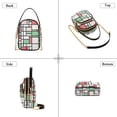 thumbnail image 3 of FORMRS Crossbody Bag for Women Quilted Travel Shoulder Cell Phone Purse with Chain Strap Handbag, Red Abstract Geometric, 3 of 7