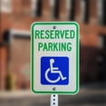 thumbnail image 4 of Faittoo Reserved & Handicap Parking Signs (4 pack), 18 x 12 Engineer Grade Reflective, Rust-Free Aluminum, Weather Resistant, Waterproof, Durable Ink, 4 of 8