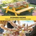 thumbnail image 6 of Spring Mushrooms Table Cloths for 5 Foot Rectangle Tables, Farmhouse Pastoral Botanical Rustic Patio Waterproof Elastic Fitted Tablecloths, Washable Rectangular Table Cover for Camping, 6 of 8