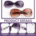 thumbnail image 3 of 2 Pairs Womens Polarised Sunglasses Valentines Gifts Oversized Retro Cat Eye Shades UV400 Protection Trendy Foldable Driving Glasses Lightweight Ladies Sun Glasses Big Frame Outdoor Travel Shopping, 3 of 7