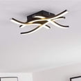 thumbnail image 3 of Whataatahia Lámpara de techo LED de diseño moderno, lámpara colgante ondulada, luz blanca fría de 6500K, lámpara colgante para sala de estar y comedor MAZE, 3 of 5