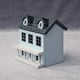 thumbnail image 2 of Dollhouse Furniture, casa de campo en miniatura de madera azul, 2 of 2