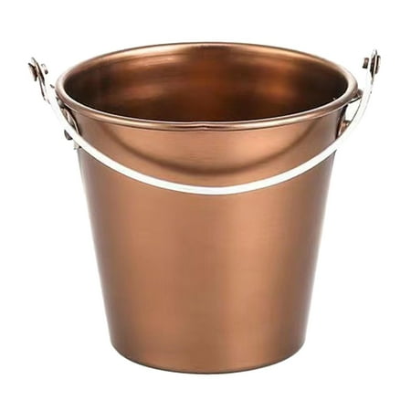 

Multifunctional Ice Bucket Snack Storage Bucket Party Supplies Portable Tableware Drink Tub barrel for Hotel Pub Bar Drinks Candy Copper Small
