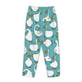 thumbnail image 5 of Xecao Cartoon Funny Goose Women's Straight Lounge Pajama Pants: The Epitome of Relaxed Sleepwear, 5 of 9
