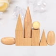thumbnail image 4 of Wooden Building Block Funny Early Educational Geometric Building Block Toy Plaything for Kid (Khaki), 4 of 8