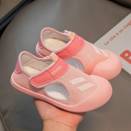 

Toddler Sandals Breathable Soft Soled Sports Beach Shoes for Boys and Girls Casual Toe Toe Net Shoes for Small and Medium Sized Children Girls Sandals Boys Sandals(Color:Pink Size:1)