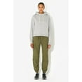 thumbnail image 3 of John Elliott Women's Villain Cropped French Terry Hoodie Sweatshirt With Side Zip (2 (Medium), Light Heather Grey), 3 of 8