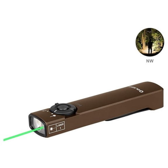 Olight Arkfeld Desert Tan, Green Laser & White Light, 1000 Lumen, NW 4000k~5000K