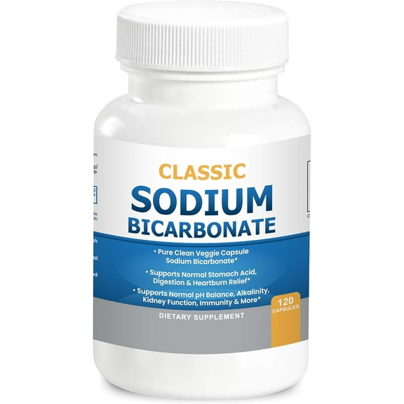 Healthy Kidney Classic Sodium Bicarbonate Capsules for Kidney, 120 Capsules