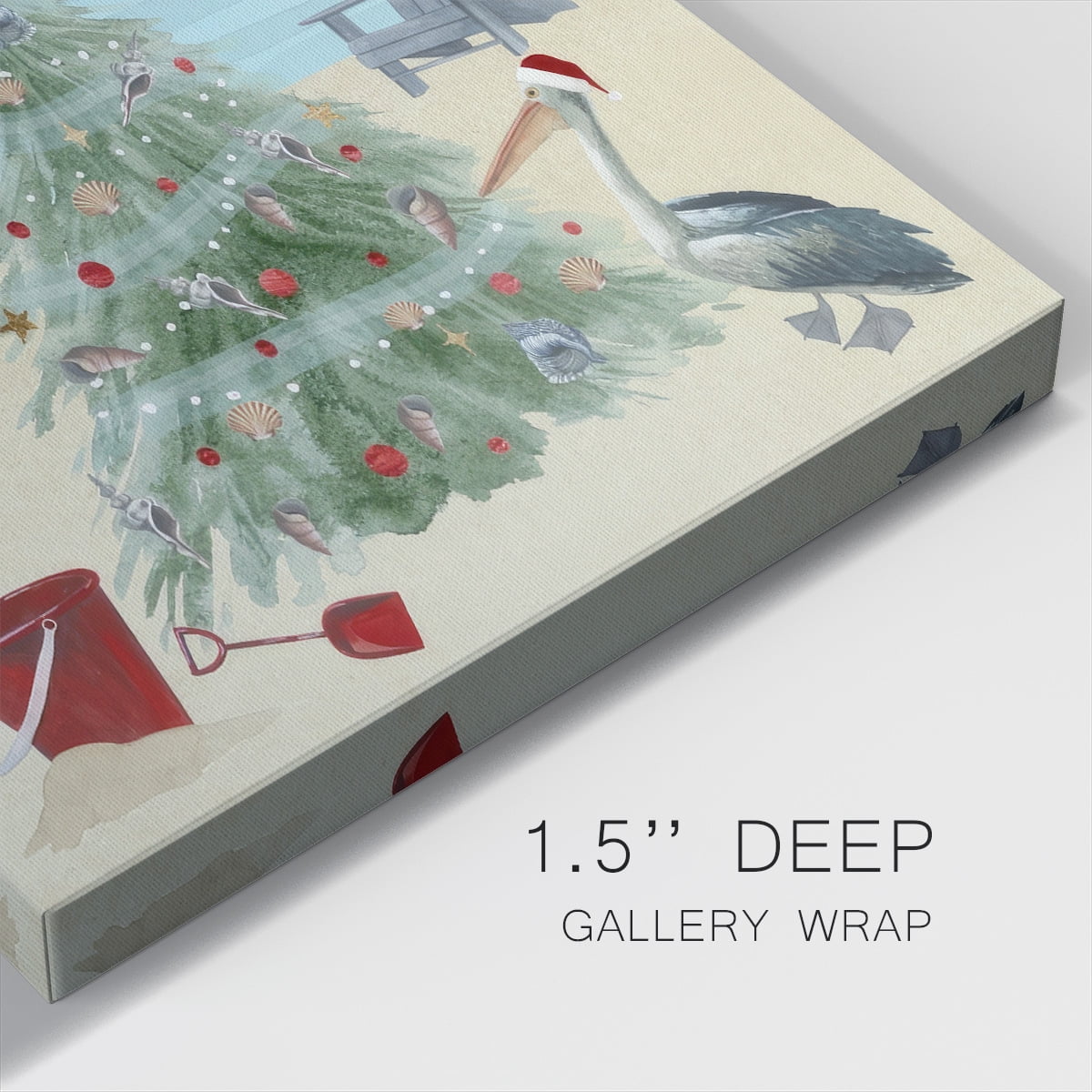 Merry Coastal Christmas I- Gallery Wrapped Canvas