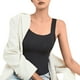 thumbnail image 5 of Blusa de pijama de manga corta para mujer, lisa, informal, a la moda, con cuello regular, sin mangas, para dormir, pijamas para mujer, 5 of 9